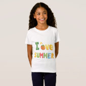 T-Shirt J'aime le texte d'été (Devant entier)