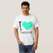 T-shirt J'aime le turquoise (Devant entier)