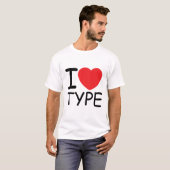 T-shirt J'aime le type (Devant entier)