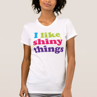 T-shirt J'aime le V-Cou brillant de choses
