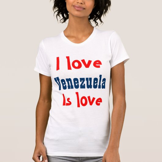 T-shirt J'aime le Venezuela (Devant)