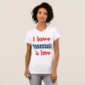 T-shirt J'aime le Venezuela (Devant entier)