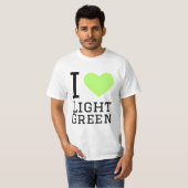 T-shirt J'aime le vert clair (Devant entier)