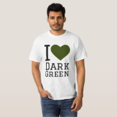 T-shirt J'aime le vert foncé (Devant entier)