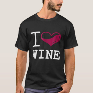 T-shirt J'Aime Le Vin Drôle Boisson Tee Alcool Liquor Drun