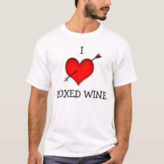 T-SHIRT J'AIME LE VIN ENFERMÉ DANS UNE BOÎTE