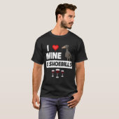 T-shirt J'aime le vin et les calebasses à baleines observa (Devant entier)