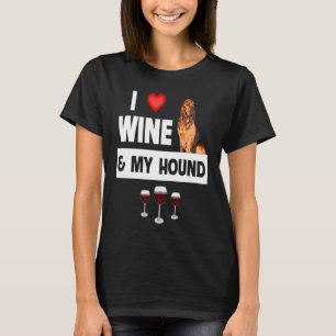 T-shirt J'aime le vin et mon sang chasser le chien Maman P