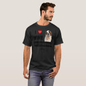 T-shirt J'Aime Le Vin Et Mon St Bernard Maman Papa Proprié (Devant entier)