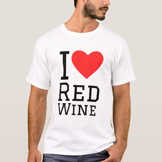 T-shirt J'aime le vin rouge (Devant)