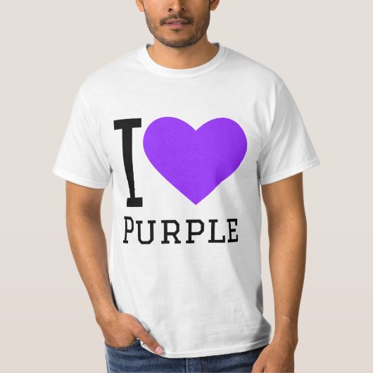 T-shirt J'aime le violet (Devant)