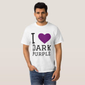 T-shirt J'aime le violet foncé (Devant entier)