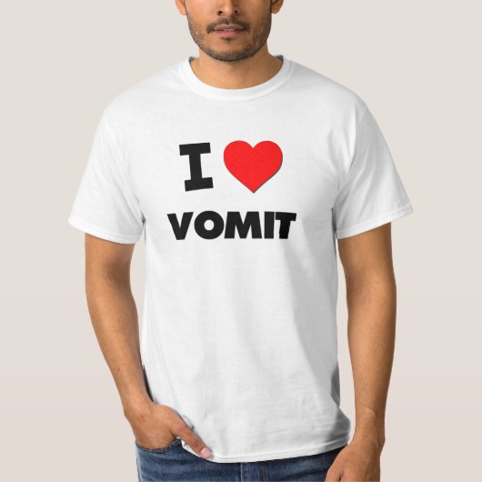 T-shirt J'aime le vomi (Devant)