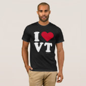 T-SHIRT "J'AIME LE VT" "QUE J'AIME LE VERMONT " (Devant entier)