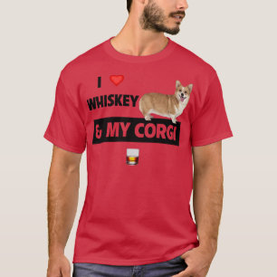 T-shirt J'Aime Le Whiskey Et Mon Corgi Maman Papa Chien Qu