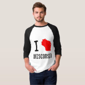 T-shirt J'aime le Wisconsin (Devant entier)