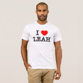 T-shirt J'aime Leah (Devant entier)