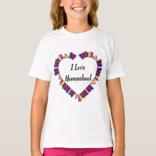 T-shirt J'aime l'école à domicile, les enfants de l'éco