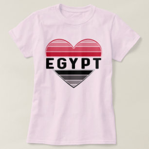 T-shirt J'aime l'Egypte, le coeur égyptien