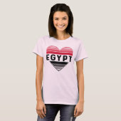 T-shirt J'aime l'Egypte, le coeur égyptien (Devant entier)