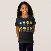 T-Shirt J'aime l'émoticône sociale de DANSE (emoji) - (Devant entier)