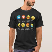 T-shirt J'aime l'émoticône sociale d'HOCKEY (emoji) - (Devant)