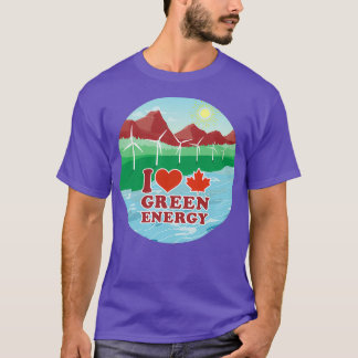 T-shirt J'aime l'énergie verte canadienne