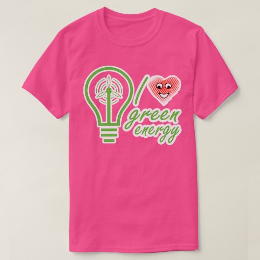 T-shirt J'aime l'énergie verte renouvelable 2 (Design devant)