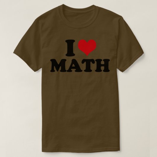 T-shirt J'aime l'enseignant de mathématiques (Design devant)