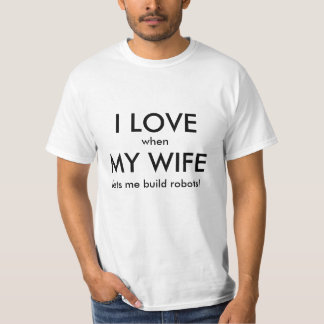 T-shirt J'aime l'épouse/robots