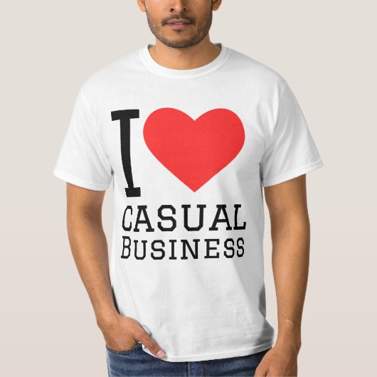 T-shirt J'aime les affaires décontractées (Devant)