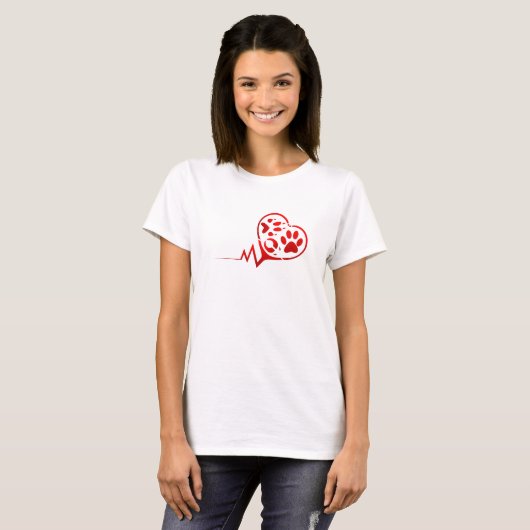 T-shirt j'aime les animaux (Devant entier)