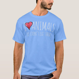 T-shirt J'aime les animaux donc je ne les mange pas végéta