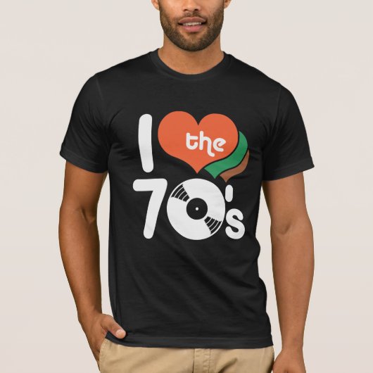 T-shirt J'aime les années 70 (Devant)