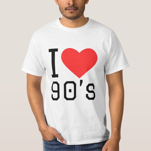 T-shirt J'aime les années 90 (Devant)