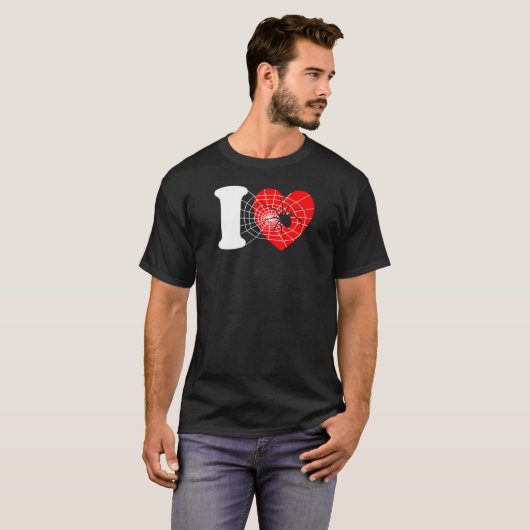 T-shirt J'Aime Les Araignées Du Coeur - Drôle J'Aime Les A (Devant entier)