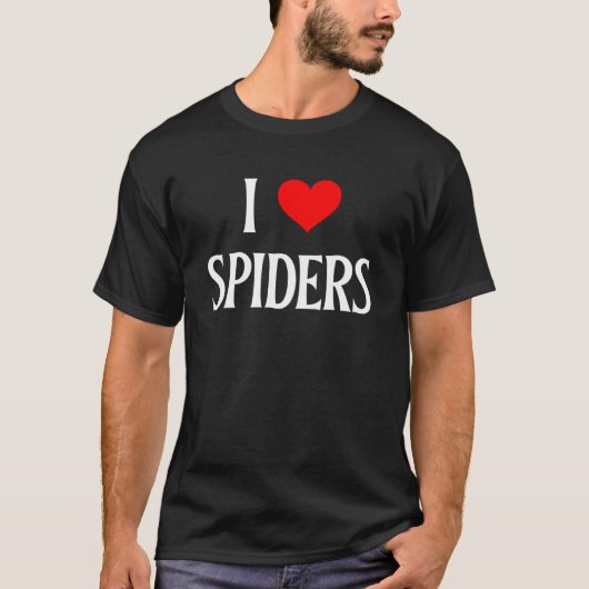 T-shirt J'Aime Les Araignées J'Aime Les Araignées Du Coeur (Devant)