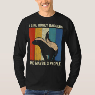 T-shirt J'Aime Les Badgers De Miel Et Peut-Être 3 Personne