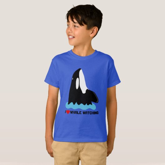 T-shirt J'Aime Les Baleines À Observer Les Baleines Orca (Devant entier)