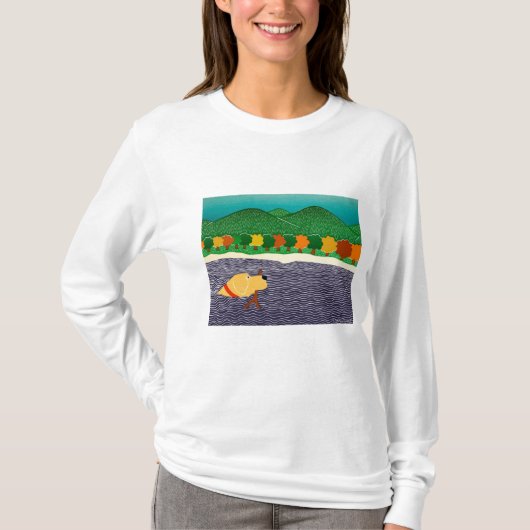 T-shirt J'aime les bâtons-Automne dans le Vermont-Stephen  (Devant)