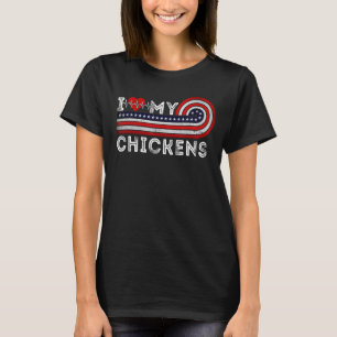 T-shirt J'aime les battements de coeur de mes poulets pour