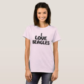 T-shirt J'aime les Beagles (Devant entier)