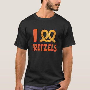 T-shirt J'aime les biscuits bretzels salés allemands