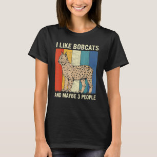T-shirt J'aime les Bobcats et peut-être 3 personnes Rétro