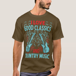 T-shirt J'aime les bons classiques et la musique country -