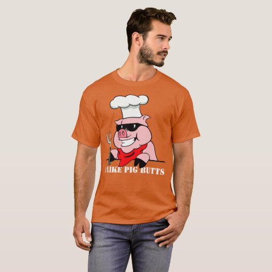 T-shirt J'Aime Les Boutons De Cochon (Devant entier)