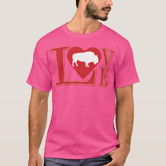 T-shirt J'aime les buffles drôles (Devant)