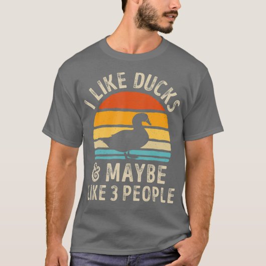 T-shirt J'Aime Les Canards Et Peut-Être 3 Personnes Duck F (Devant)