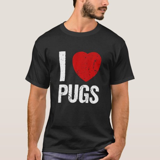 T-shirt J'aime les carlins (Devant)