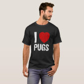 T-shirt J'aime les carlins (Devant entier)